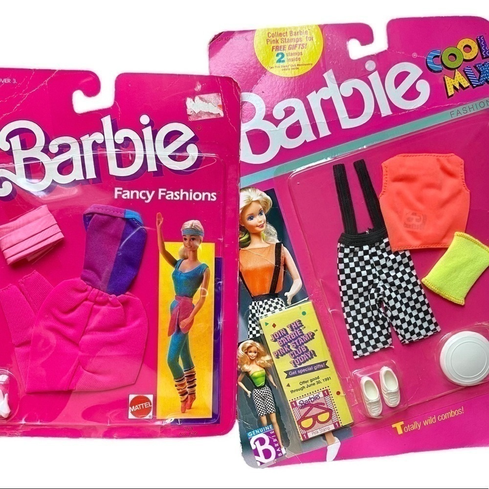 BARBIE 2 Vintage Unopened Outfits 1986 & 1989 NWOT